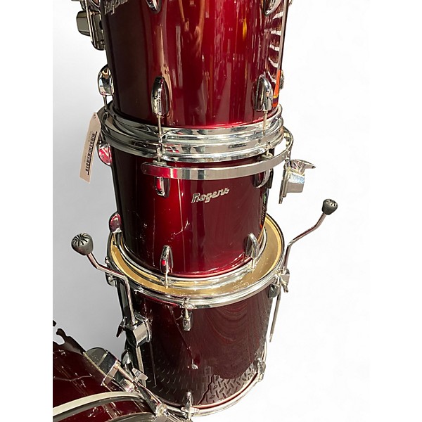 Used Rogers 4 Piece Starlighter Candy Apple Red Drum Kit