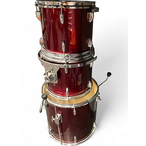 Used Rogers 4 Piece Starlighter Candy Apple Red Drum Kit