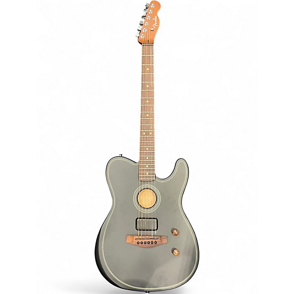 Used Fender Acoustasonic Player Telecaster Black Acoustic Electric Guitar