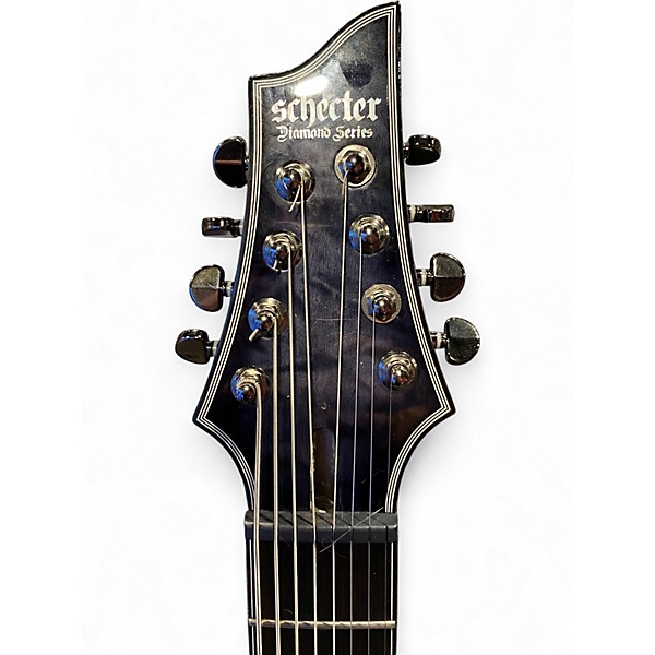 Used Schecter Guitar Research Hellraiser C8 Trans Black Solid Body Electric Guitar