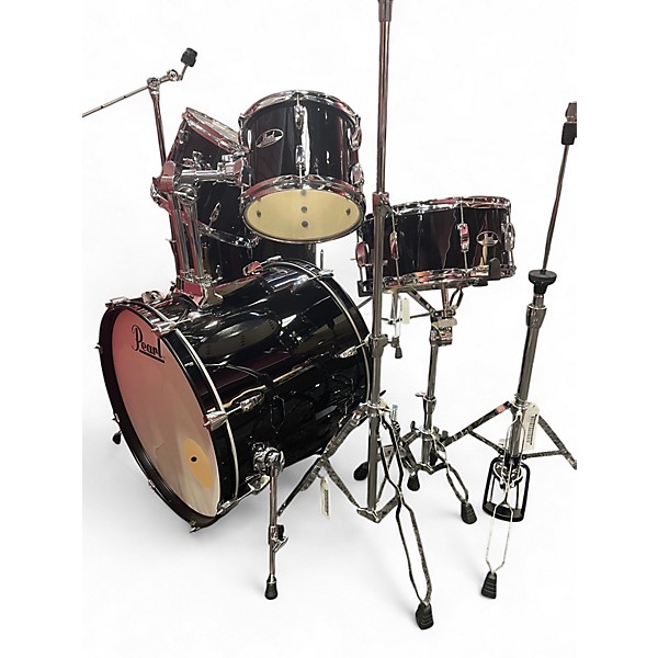 Used Pearl 5 Piece Road Show Black Drum Kit