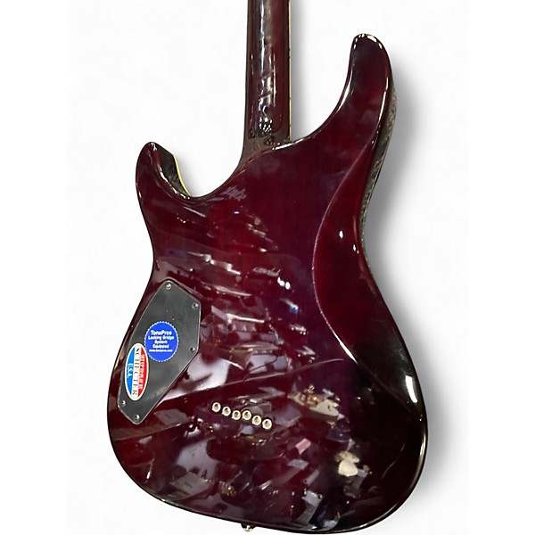 Used Schecter Guitar Research C-1 Plus Crimson Red Burst Solid Body Electric Guitar