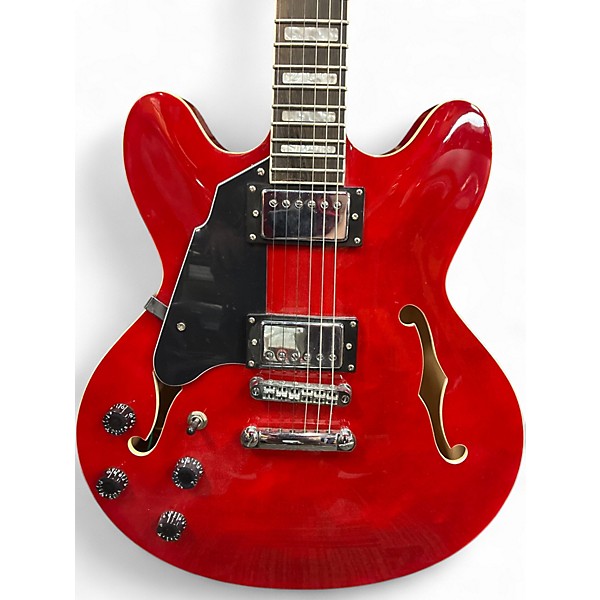 Used Grote GR35 Wine Red Hollow Body Electric Guitar