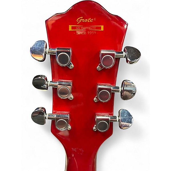 Used Grote GR35 Wine Red Hollow Body Electric Guitar