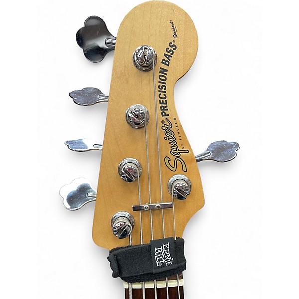 Used Squier Precision Bass Black Electric Bass Guitar