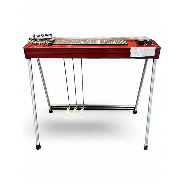 Used GFI Musical Products PedalSteel w Case & Bench Red