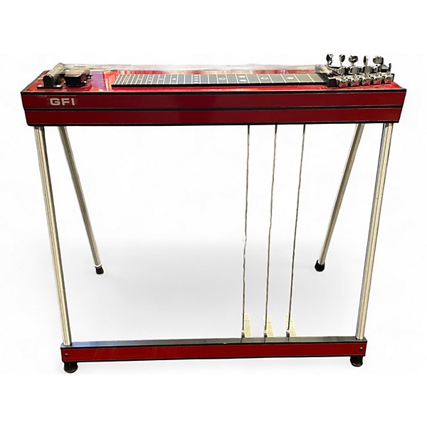 Used GFI Musical Products PedalSteel w Case & Bench Red