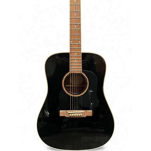 Used Washburn D10SB Black Acoustic Guitar