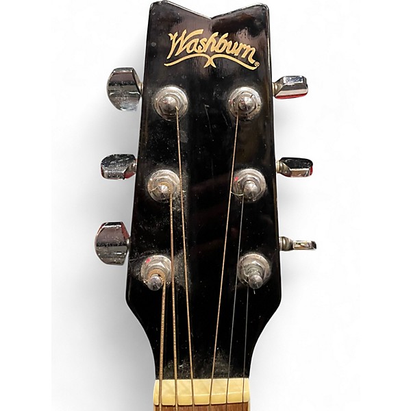 Used Washburn D10SB Black Acoustic Guitar