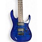 Used Ibanez Gio 7-String Trans Blue Solid Body Electric Guitar