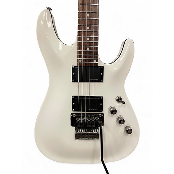 Used Schecter Guitar Research C1 Custom FR Alpine White Solid Body Electric Guitar