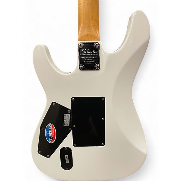 Used Schecter Guitar Research C1 Custom FR Alpine White Solid Body Electric Guitar
