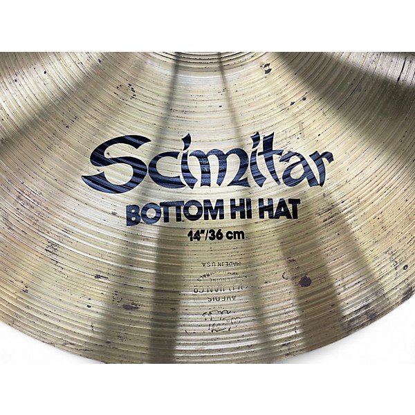 Used Zildjian 14in Scimitar Hi Hat Pair Cymbal