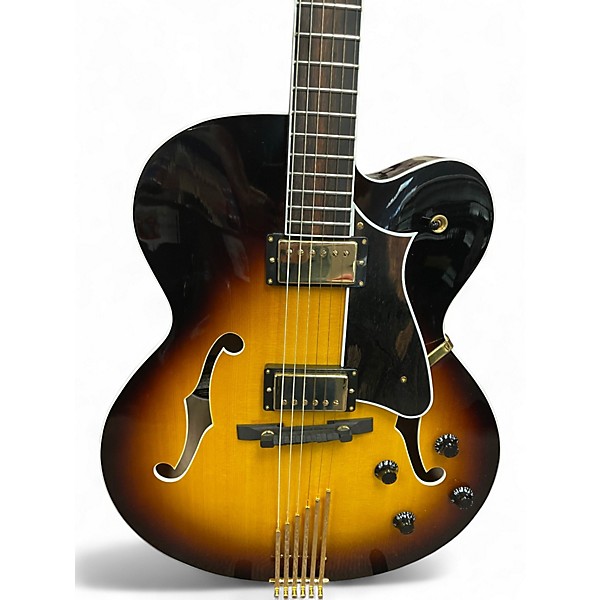 Used 2022 Heritage EAGLE CLASSIC 3 Color Sunburst Hollow Body Electric Guitar