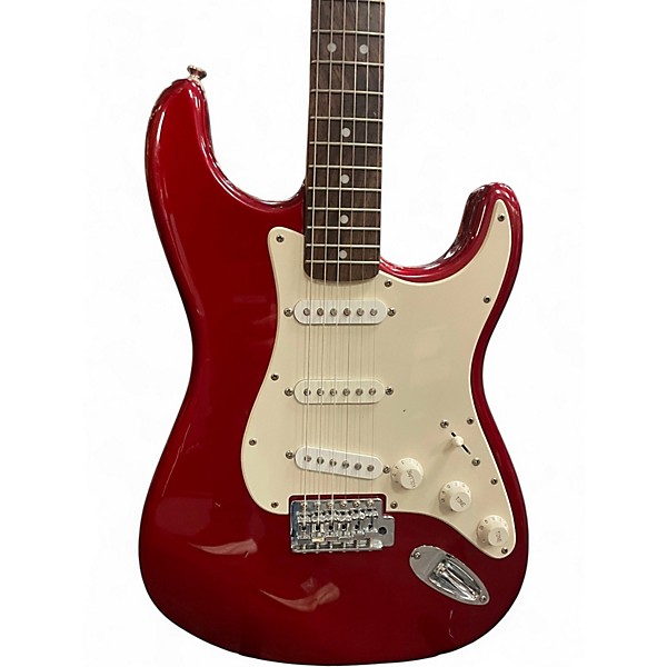 Used Squier Standard Stratocaster Candy Apple Red Solid Body Electric Guitar