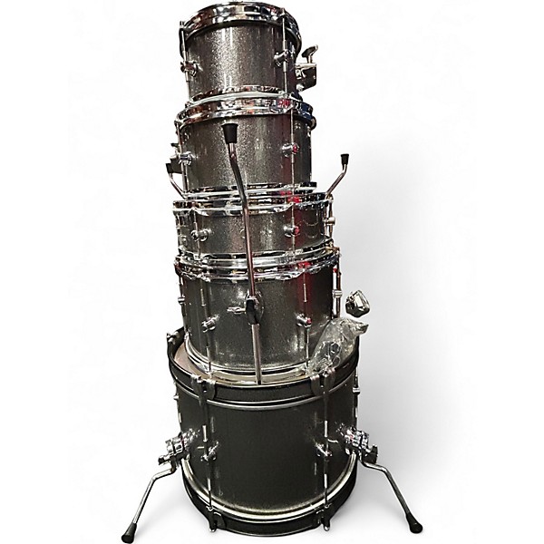 Used Pearl 5 Piece ROADSHOW JR Silver Sparkle Drum Kit