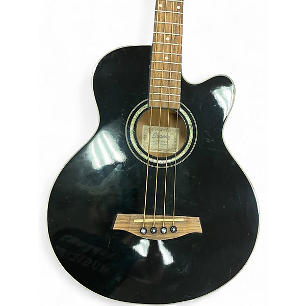 Used Ibanez AEB10BE Black Acoustic Bass Guitar