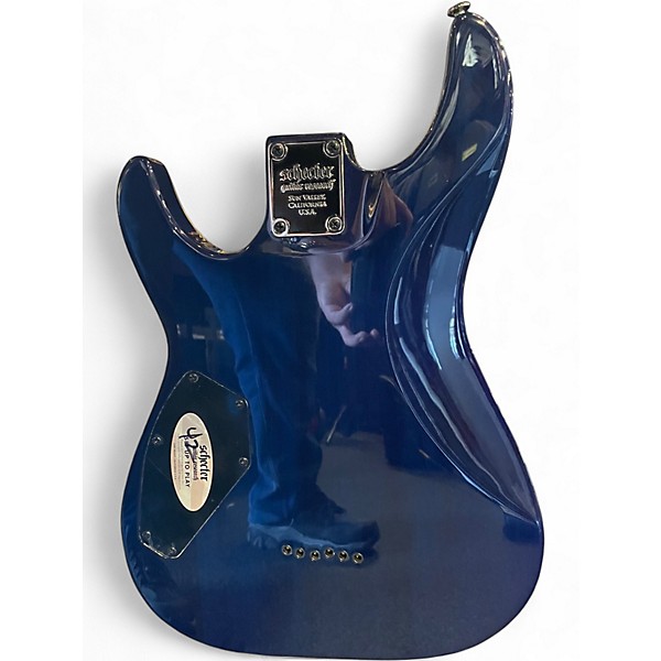 Used Schecter Guitar Research Omen Extreme 6 Blue Solid Body Electric Guitar