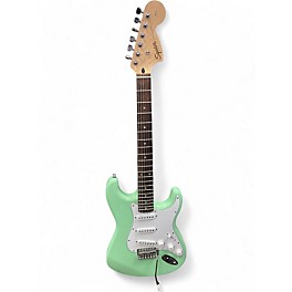 Used Squier Affinity Stratocaster Surf Green Solid Body Electric Guitar