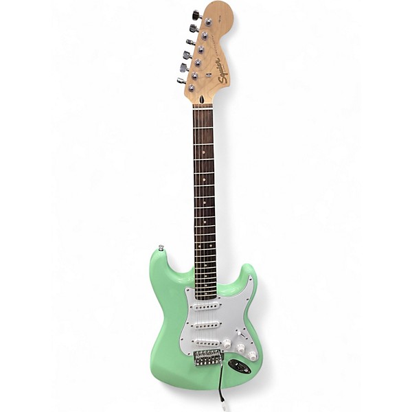 Used Squier Affinity Stratocaster Surf Green Solid Body Electric Guitar