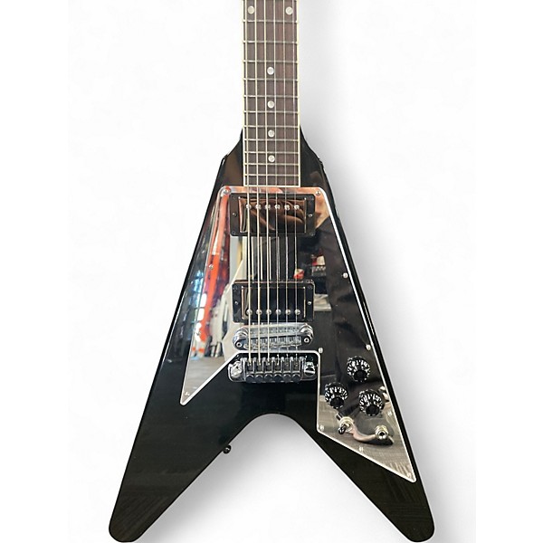 Used 2023 Gibson 70s Flying V Mirror Ebony Solid Body Electric Guitar