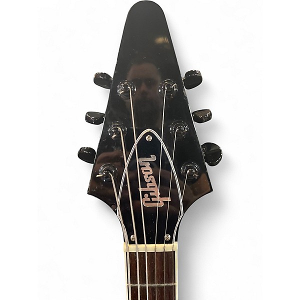 Used 2023 Gibson 70s Flying V Mirror Ebony Solid Body Electric Guitar