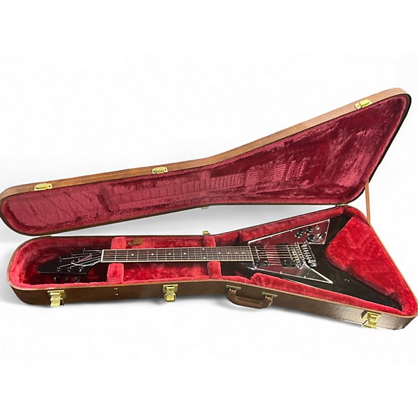 Used 2023 Gibson 70s Flying V Mirror Ebony Solid Body Electric Guitar