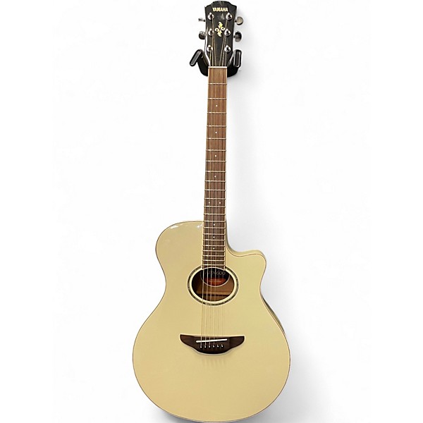 Used Yamaha APX600 Antique White Acoustic Electric Guitar