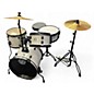 Used Ludwig 4 Piece Pocket Kit Metallic Silver Drum Kit thumbnail