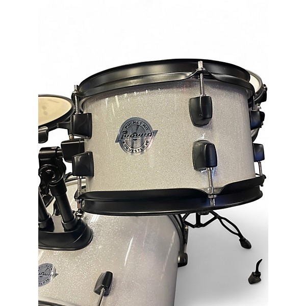 Used Ludwig 4 Piece Pocket Kit Metallic Silver Drum Kit