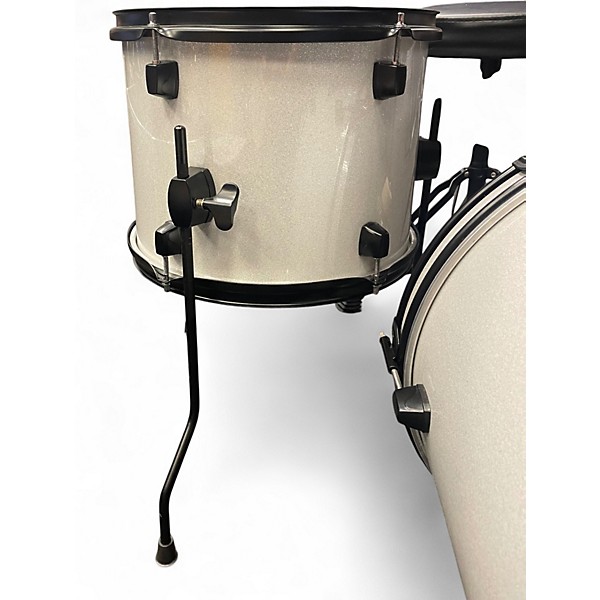 Used Ludwig 4 Piece Pocket Kit Metallic Silver Drum Kit