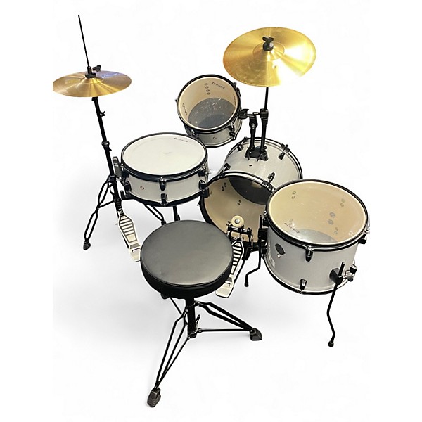 Used Ludwig 4 Piece Pocket Kit Metallic Silver Drum Kit