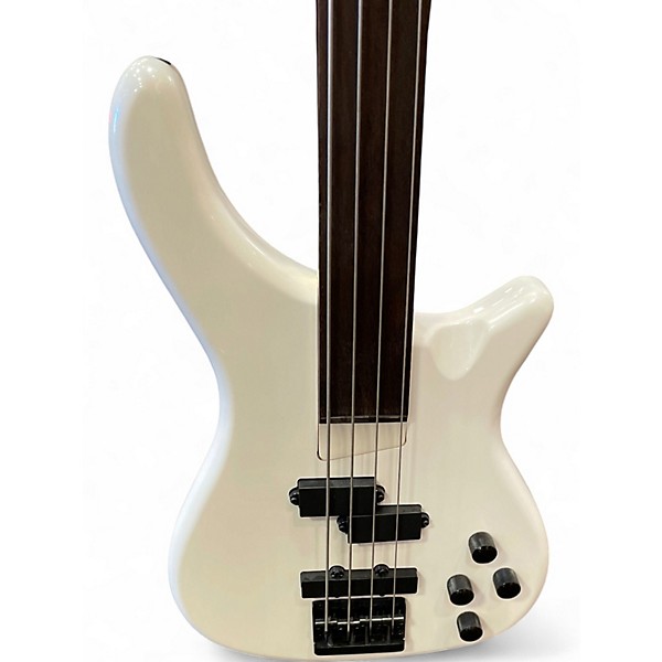 Used Rogue LX200BF White Electric Bass Guitar