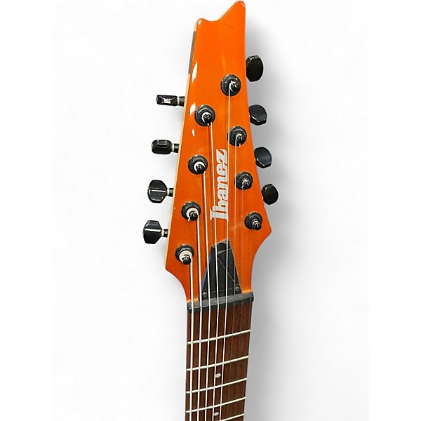 Used Ibanez RG8 8 String Metallic Orange Solid Body Electric Guitar
