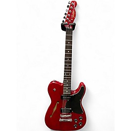 Used Fender JA90 Jim Adkins Thinline Telecaster Cherry Hollow Body Electric Guitar