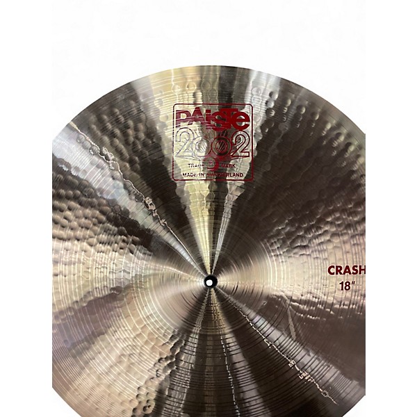 Used Paiste 18in 2002 Crash Cymbal