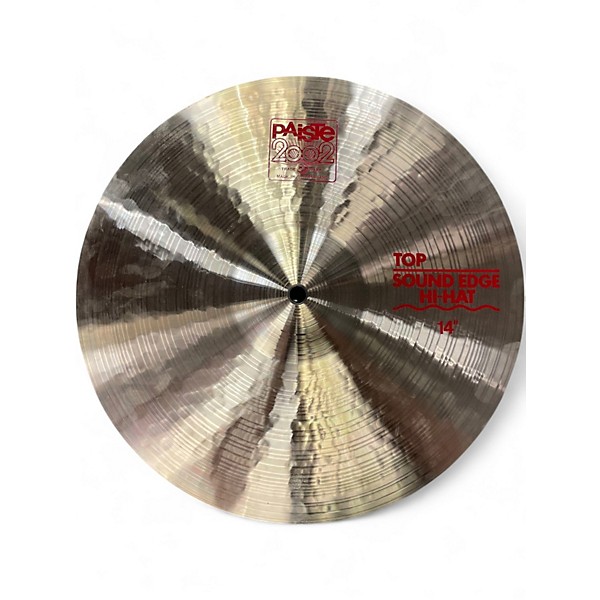 Used Paiste 14in 2002 Sound Edge Hi Hat Pair Cymbal