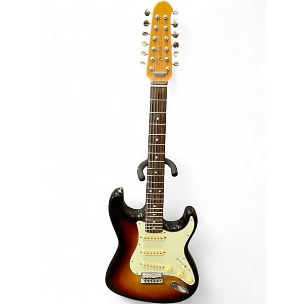 Used Fender MIJ 12 String Stratocaster 2 Color Sunburst Solid Body Electric Guitar
