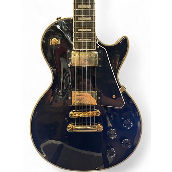 Used Epiphone Les Paul Custom Ebony Solid Body Electric Guitar