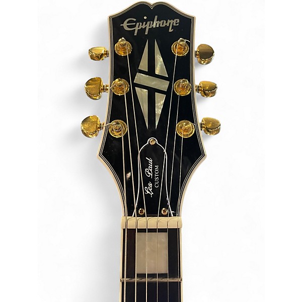 Used Epiphone Les Paul Custom Ebony Solid Body Electric Guitar