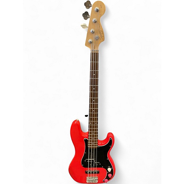 Used Squier Affinity Precision Bass Candy Apple Red Electric Bass Guitar