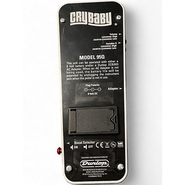 Used Dunlop 95Q Cry Baby Wah Effect Pedal