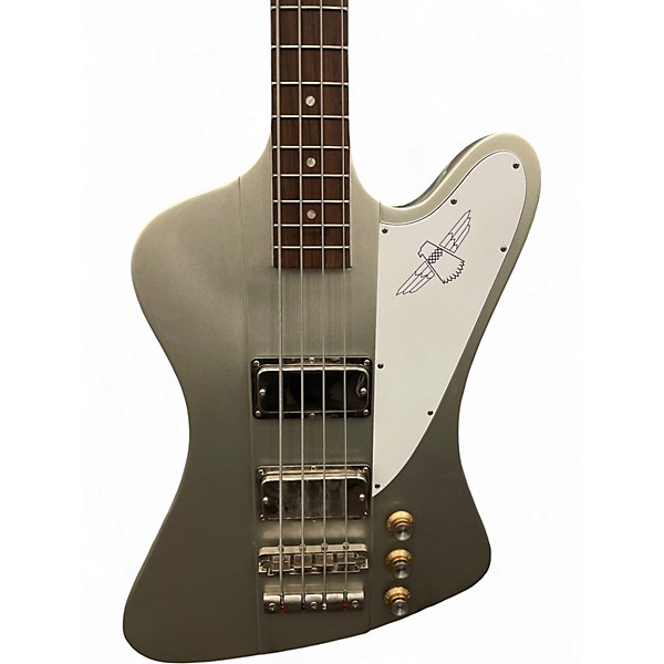 Used Epiphone THUNDERBIRD 64' REISSUE BASS Chrome Silver Electric Bass Guitar
