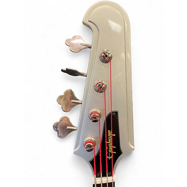 Used Epiphone THUNDERBIRD 64' REISSUE BASS Chrome Silver Electric Bass Guitar