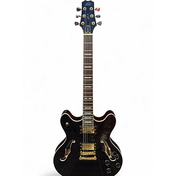 Used Peavey JF-1 Black Hollow Body Electric Guitar