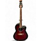 Used Ovation 1771LX Red Acoustic Electric Guitar