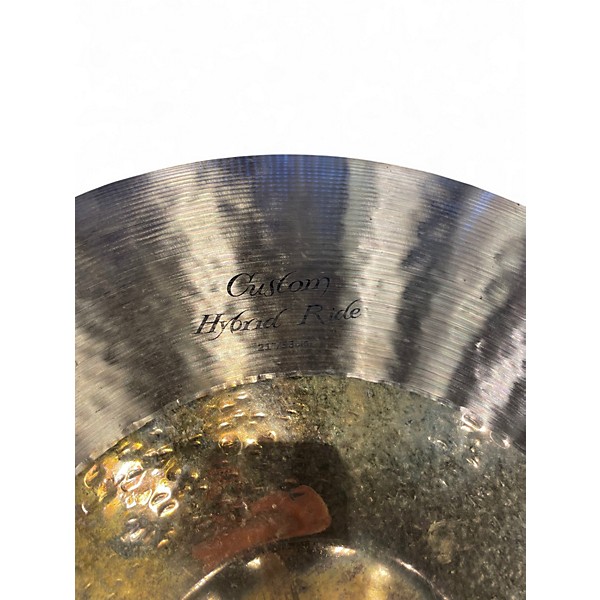 Used Zildjian 21in K CUSTOM HYBRID RIDE Cymbal