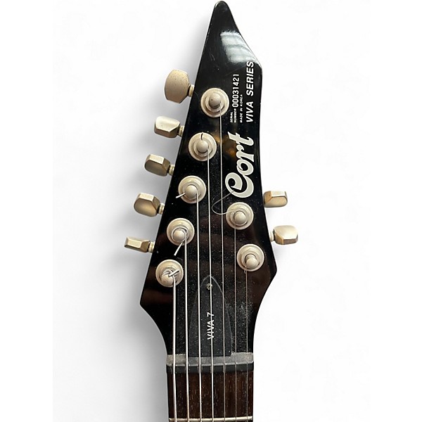 Used Cort Viva 7 Black Solid Body Electric Guitar