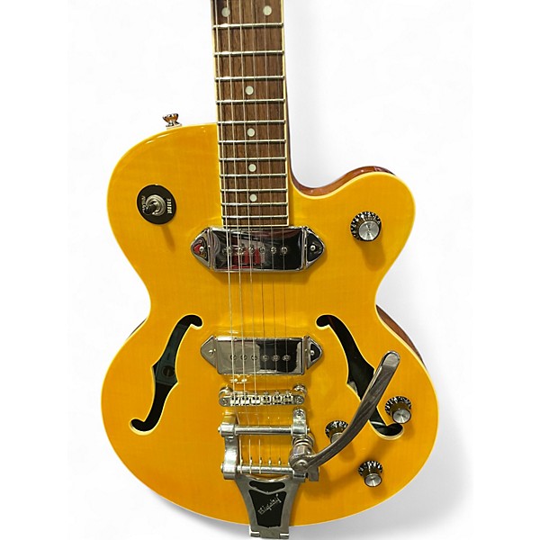 Used Epiphone Wildkat Yellow Hollow Body Electric Guitar