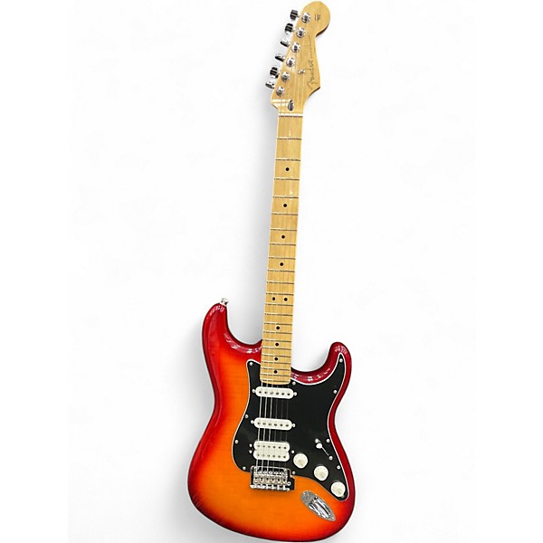 Used 2022 Fender Player Plus Stratocaster HSS Worn Cherry Solid Body Electric Guitar
